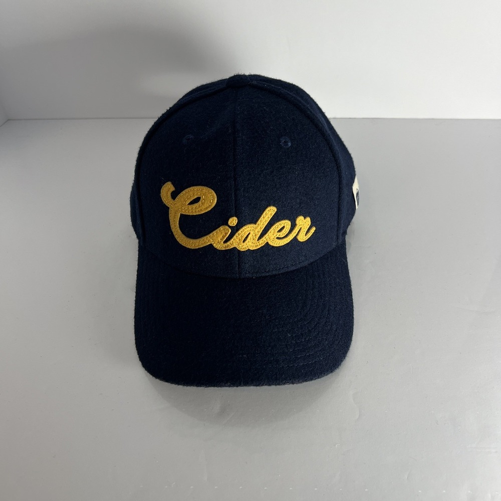 Seattle Cider Company Hat Wool/Nylon Blend Brewery Branding Co Leather Strap EUC